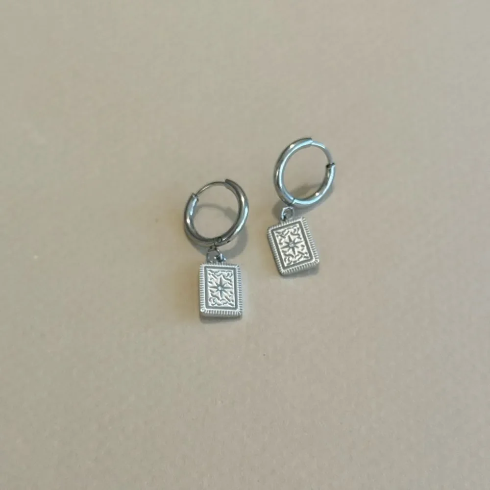 Silver Hoop Earrings  M1281